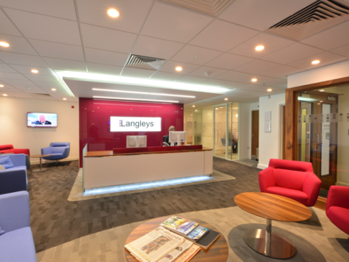 Langleys Solicitors – New corporate reception and meeting room suite